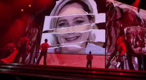 Une photo de Marine Le Pen projetée à un concert de Madonna